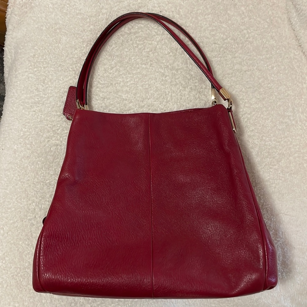 COACH Phoebe Madison Hallie bag dark red G1376